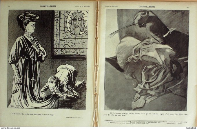 L'Assiette au beurre 1909 # 420 L'Affaire Bassot Galanis Poncet Wagner