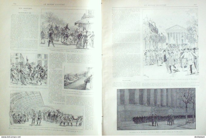 Le Monde illustré 1890 n°1728 Paris élections municipales délégation des syndicats ouvriers