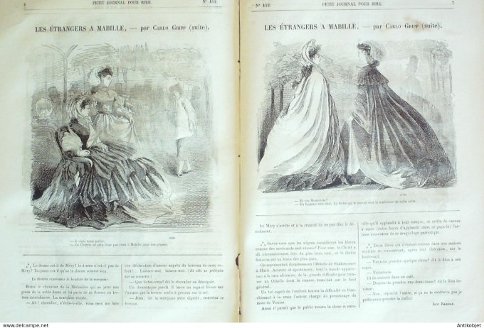 Petit journal pour Rire 1863 # 452 Les Etrangers a Mabille Gripp