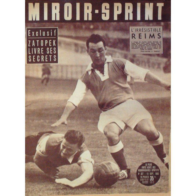 Miroir Sprint 1952 #  327 15 Sep Zatop Ek Reims/Bordeaux Lyon/Pe Rpignan France/Finlande