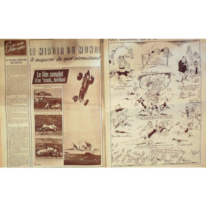 Miroir Sprint 1952 n° 327 15/09 ZATOP EK REIMS/BORDEAUX LYON/PE RPIGNAN FRANCE/FINLANDE