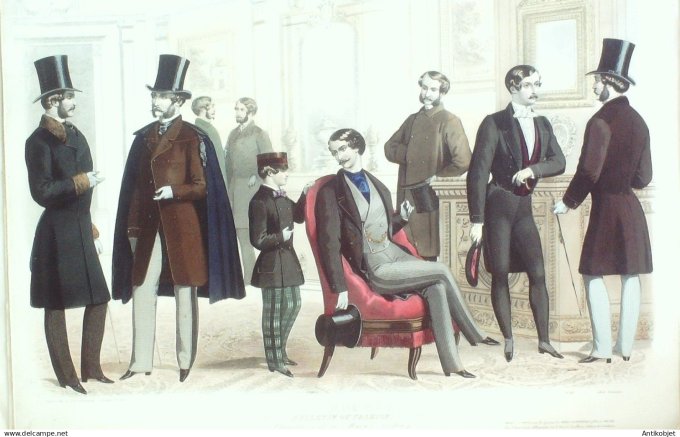 Gravure de Mode originale Le Progres 1856 # 82 (Maison Desprey)
