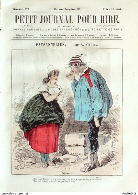 Petit journal pour Rire 1864 # 477 Nos ennemis intimes Luc & Damourette