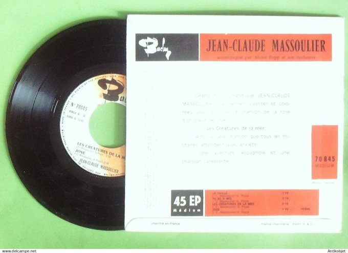 Massoulier Jean-Claude 45T EP Les créatures de la mer 1965