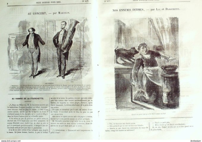 Petit journal pour Rire 1864 # 477 Nos ennemis intimes Luc & Damourette