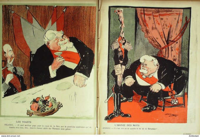 L'Assiette au beurre 1906 # 290 S.M Georges 1er roi des Grecs Camara