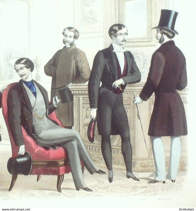 Gravure de Mode originale Le Progres 1856 # 82 (Maison Desprey)