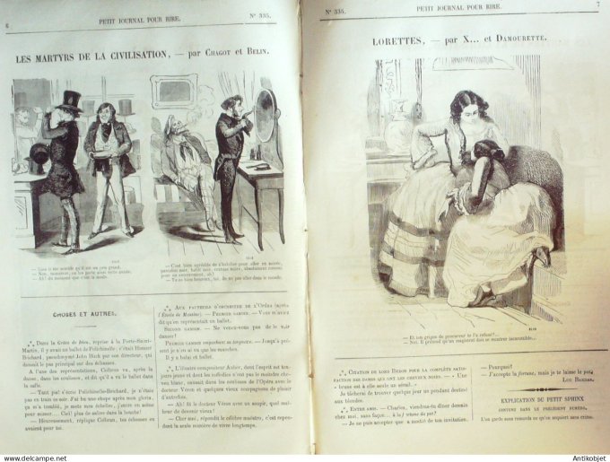 Petit journal pour Rire 1860 # 335 L'Esprit des betes Lefils