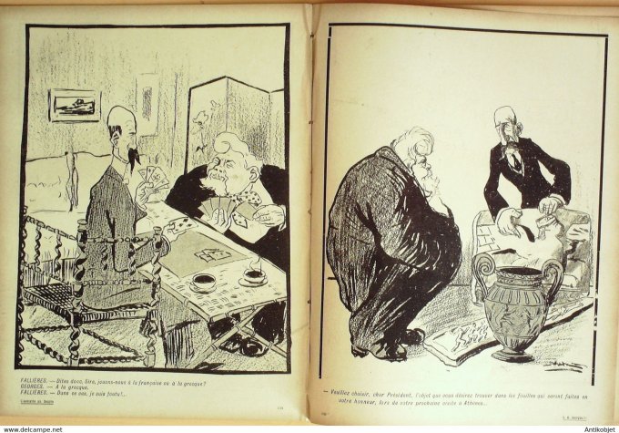 L'Assiette au beurre 1906 # 290 S.M Georges 1er roi des Grecs Camara