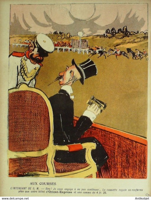 L'Assiette au beurre 1906 # 290 S.M Georges 1er roi des Grecs Camara