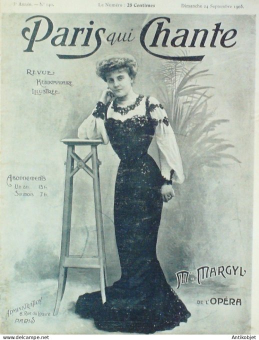 Paris qui chante 1905 n°140 Margyl Fragson Dalba Diaz Napolinette Moriss Limat