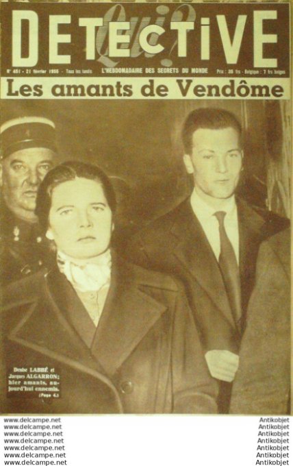 Détective 1955 # 451 Fresnes-lès-Montauban Vendôme Verdun Bourg-St-Maurice