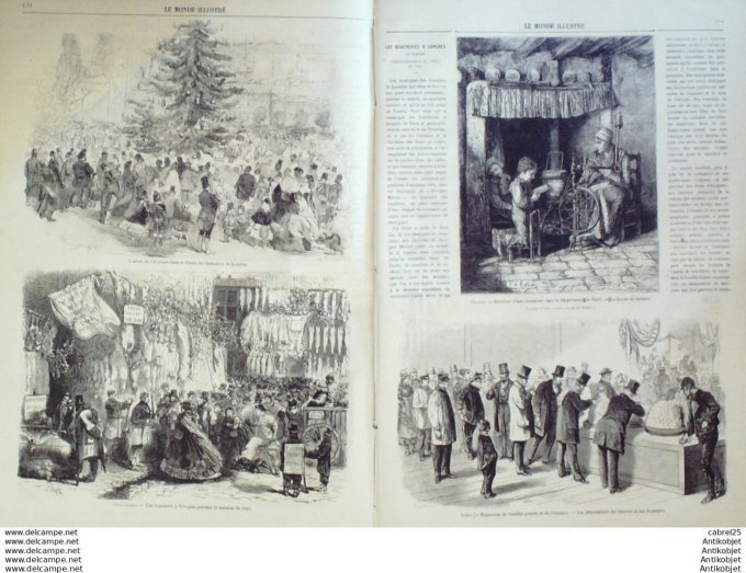 Le Monde illustré 1866 n°507 Espagne Cabeza del Buey Angleterre Hoyle Barnsley