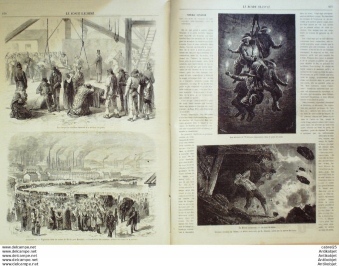 Le Monde illustré 1866 n°507 Espagne Cabeza del Buey Angleterre Hoyle Barnsley