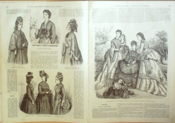 Journal Mode illustrée 1871 # 32 Costume en Alpaga