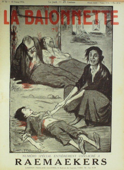 La Baionnette 1916 n°032 (Raemaekers Louis) LIEGE KULTUR BOUCHERIE ORIENTALE
