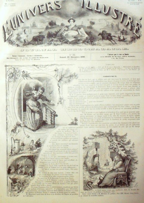 L'Univers illustré 1858 #  32 St- Etienne (42) comtesse Dash anterne magique