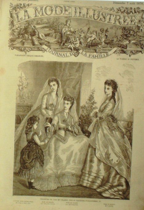 Journal Mode illustrée 1870 # 32 Toilettes de cérémonies