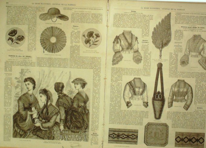 Journal Mode illustrée 1870 # 32 Toilettes de cérémonies