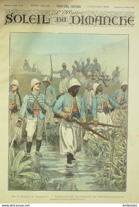 Soleil du Dimanche 1895 n°24  Madagascar Tananarive Egypte Bonaparte de La Haye