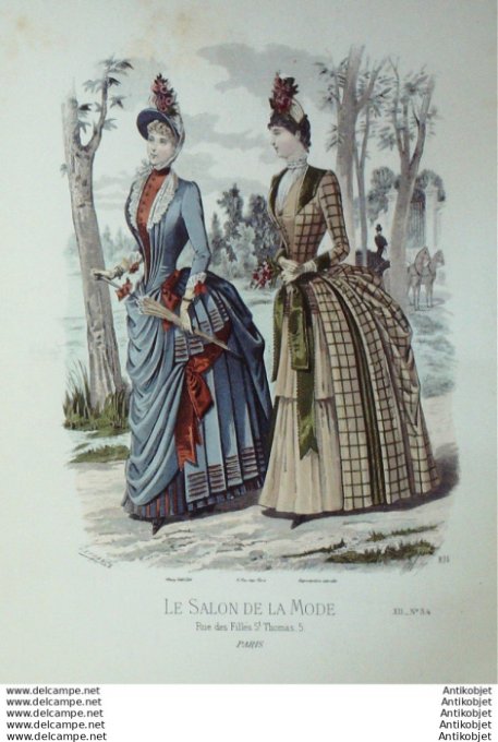 Gravure Mode Salon 1886 #  834 (Old Fashion plate)