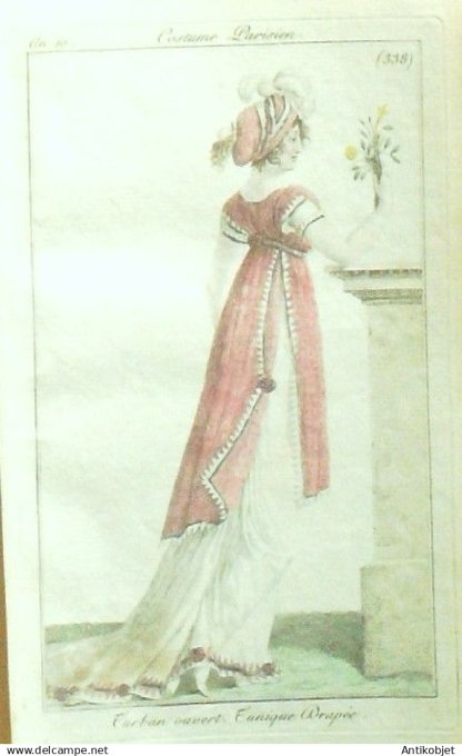 Costume Parisien 1801 an 10 # 338 (eau forte) Tunique drapée