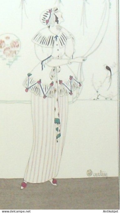 Gravure de mode Costume Parisien 1913 pl.045 MARTIN Charles Déshabillé