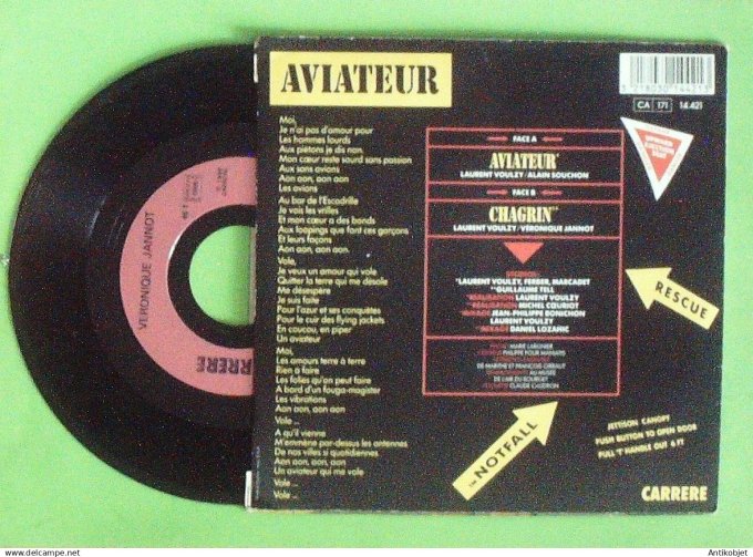 Jannot Véronique 45T SP Aviateur 1988
