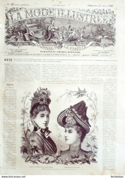 Journal + Patron Mode illustrée  1889 # 12 (with Pattern)