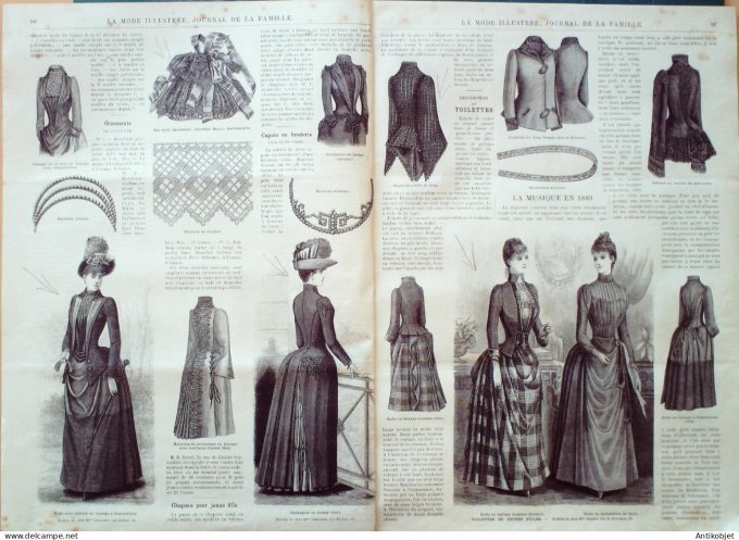 Journal + Patron Mode illustrée  1889 # 12 (with Pattern)