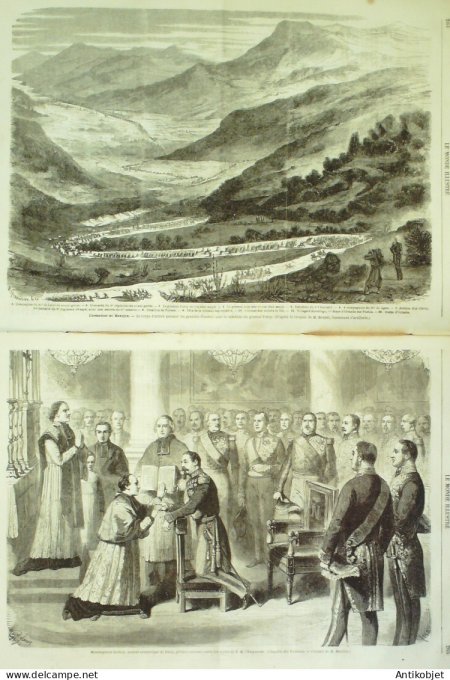 Le Monde illustré 1863 n°315 Mexique Santa-Anna Orizaba Ormesson (78) Cochinchine expédition