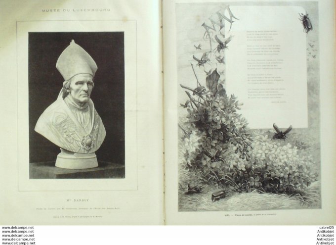 Le Monde illustré 1876 n° 998 Quimper Pont Aven (29) Nimes (30) Jean Reboul Algérie Oran Michelet