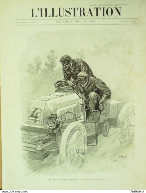 L'illustration 1901 n°3045 Pologne Varsovie Allemagne Hanovre Berlin course automobile