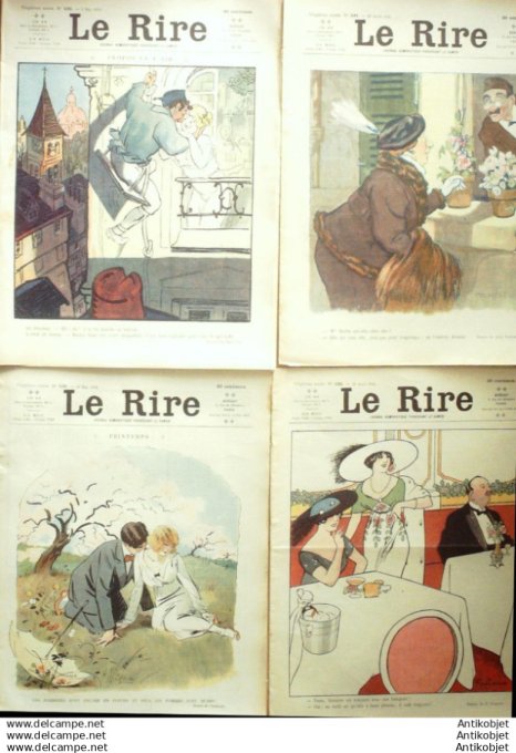 Le Rire 1913 lot 4 revues Genty Faivre Delaw Mirande Cardona Falke Prejelan Fabiano Nollat