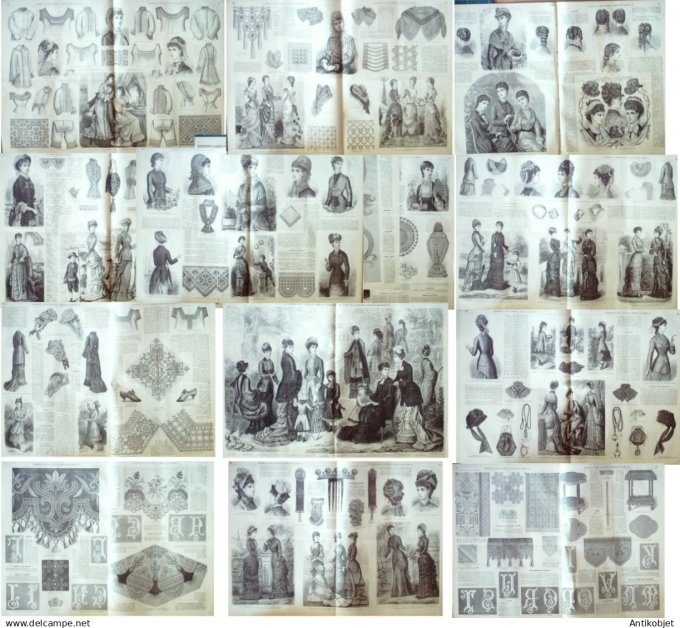 Mode illustree  1879 Lot de 11 journaux