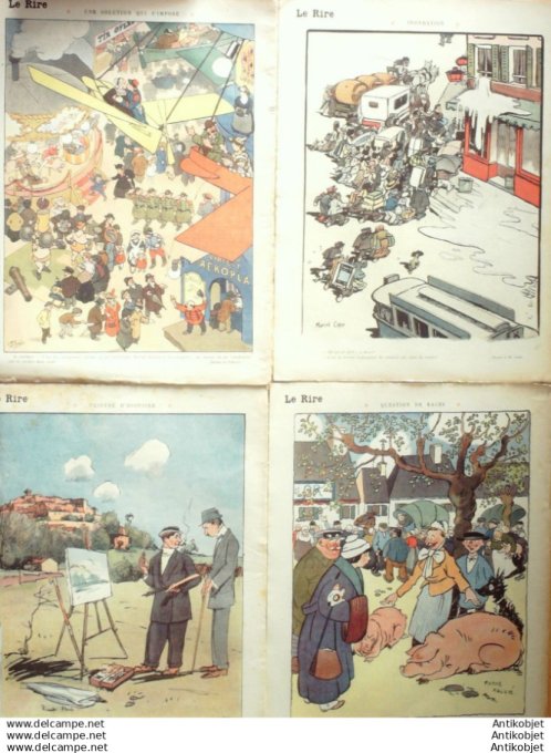 Le Rire 1913 lot 4 revues Genty Faivre Delaw Mirande Cardona Falke Prejelan Fabiano Nollat