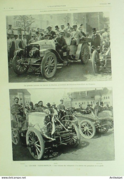 L'illustration 1901 n°3045 Pologne Varsovie Allemagne Hanovre Berlin course automobile