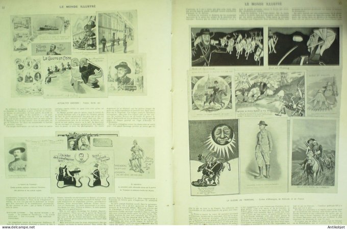 Le Monde illustré 1901 n°2311 L Carte postale Epoée Napoléoniienne Révolution Transvaal