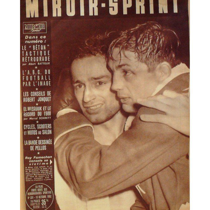 Miroir Sprint 1952 #  331 13 Oct El Mabrouk Barbadoro Famechon Lapebie Derny Terrot