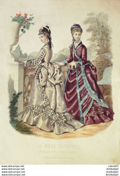Gravure de mode Gazette de Famille 1875 n°162 (Maison Duboys)