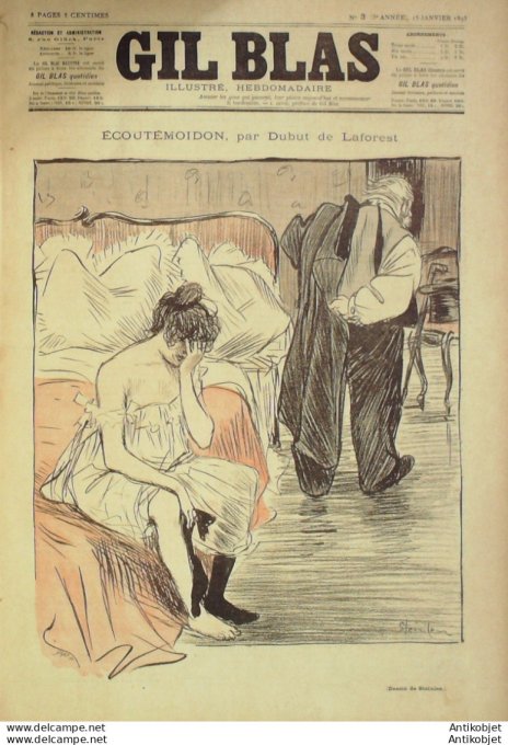 Gil Blas 1893 n°03 DUBUT de LAFOREST CH AUBERT Marie STRYSINSKA Albert GUILLAUME