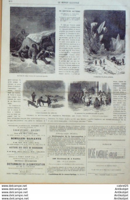 Le Monde illustré 1866 n°506 Italie Rome Paris Bd Capucines Msgr Coquereau Montauban (82)