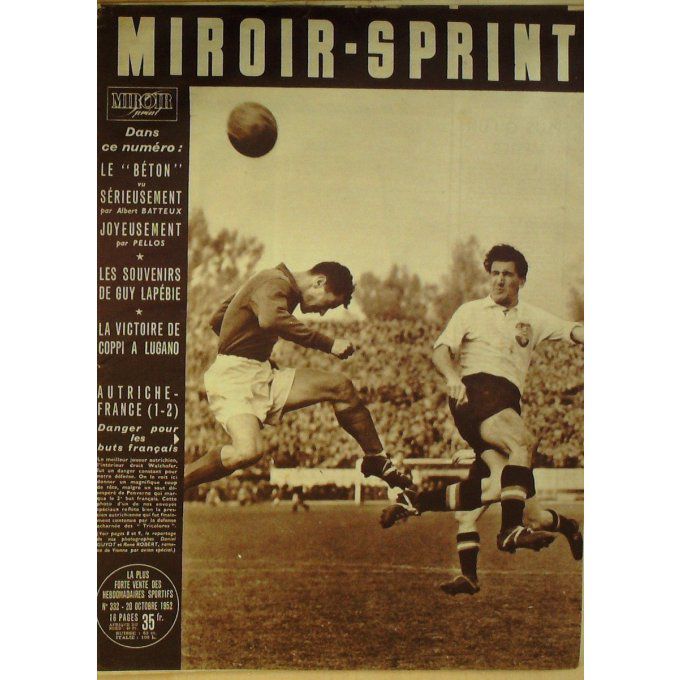 Miroir Sprint 1952 #  332 20 Oct Dot Lapebie Coppi Astrua Bobet Langlois Womber