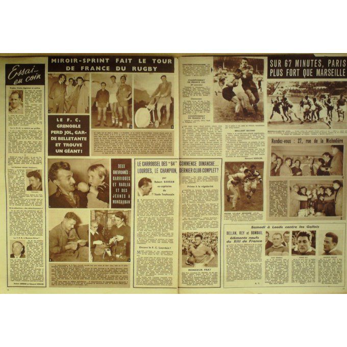 Miroir Sprint 1952 #  332 20 Oct Dot Lapebie Coppi Astrua Bobet Langlois Womber