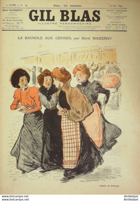 Gil Blas 1897 n°22 René MAIZEROY JeanNE RIVET Auguste GERMAIN CHANSON BRETONNE