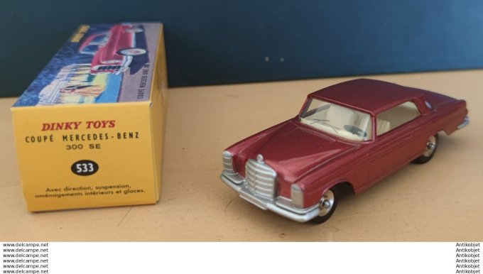 Mercedes-Benz 300 SE coupe rouge Dinky Toys Atlas 1:43