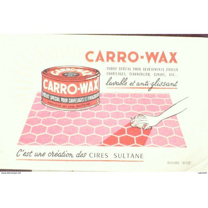 Buvard CARVO WAX Produit ménager