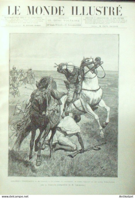 Le Monde illustré 1886 n°1548  Sénégal Madagascar Tananarive Bulgarie Tirnova Sofia Grenoble (38)