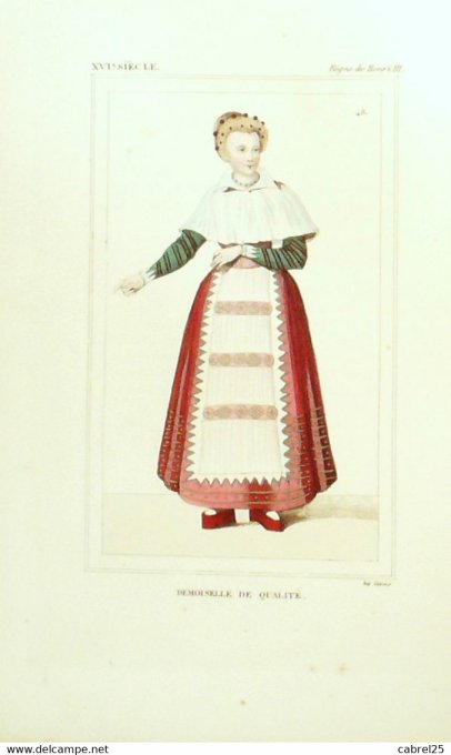 Portrait Demoiselle de qualité sous HENRI III 16ème