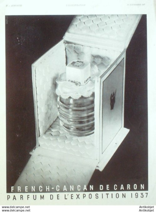 Publicite Cosmetique Caron French Cancan 1937